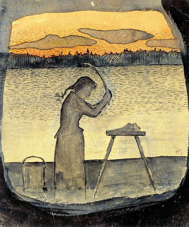Doing the Laundry by Hugo Simberg