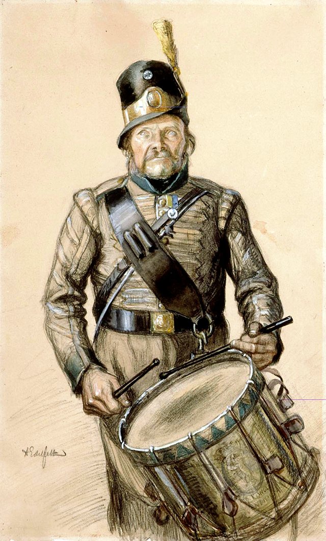 Originaalipiirustus Vänrikki Stoolin tarinain kuvitukseen - A I 754-95 - Finnish National Gallery by Albert Edelfelt