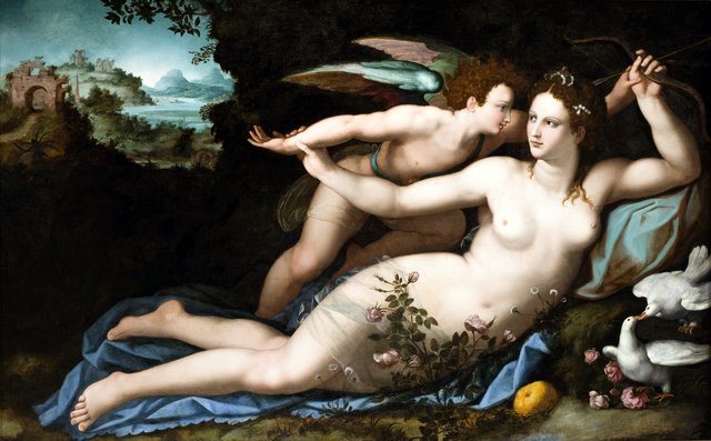 Venus disarming Cupid by Alessandro Allori