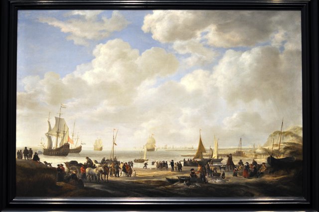 View of a Beach by Simon de Vlieger