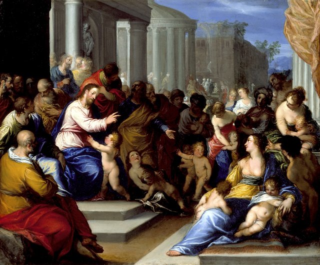 Suffer Little Children to Come Unto Me by Hans Rottenhammer