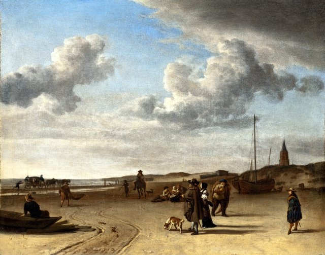 The Beach at Scheveningen by Adriaen van de Velde
