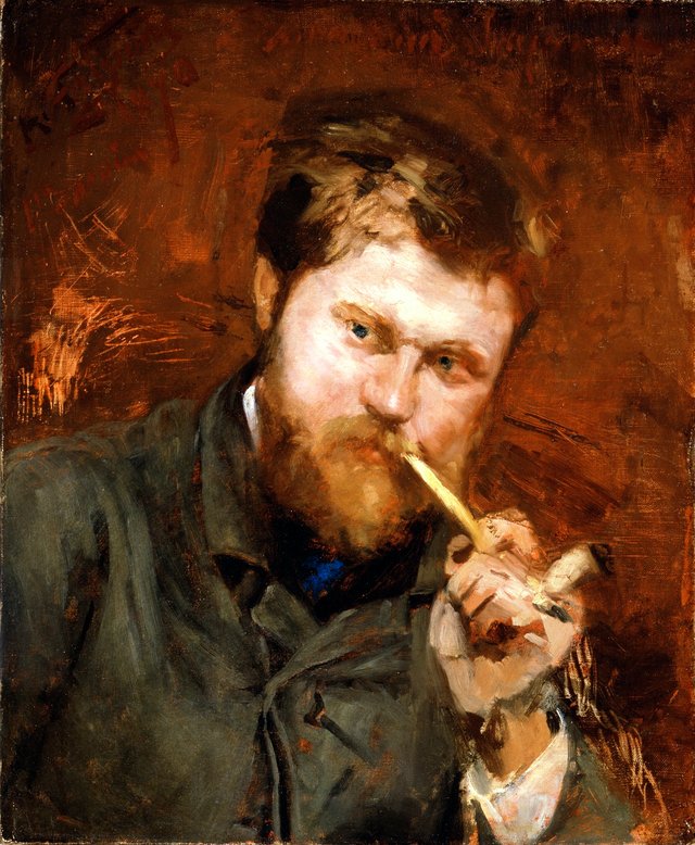 Man Smoking a Pipe by Alexandre Falguière