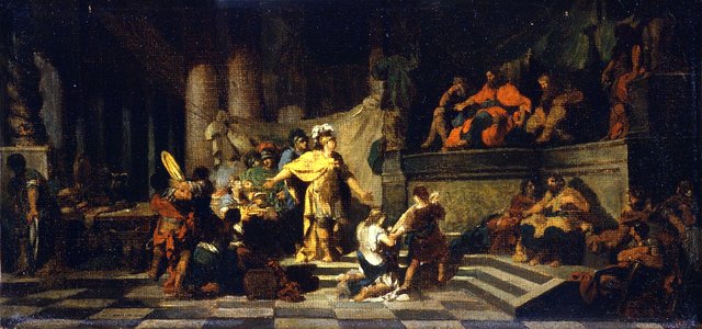 Aeneas Offering Presents to King Latinus and Asking Him for the Hand of His Daughter by Jean-Baptiste Regnault