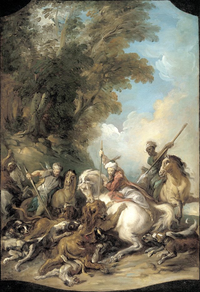 The Lion Hunt by Jean-François de Troy