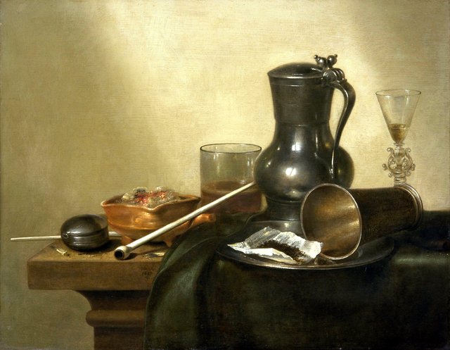 Tobacco Still Life by Willem Claesz. Heda