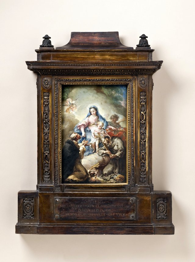 Virgin with St. Francis and St. Dominic by Vicente López Portaña
