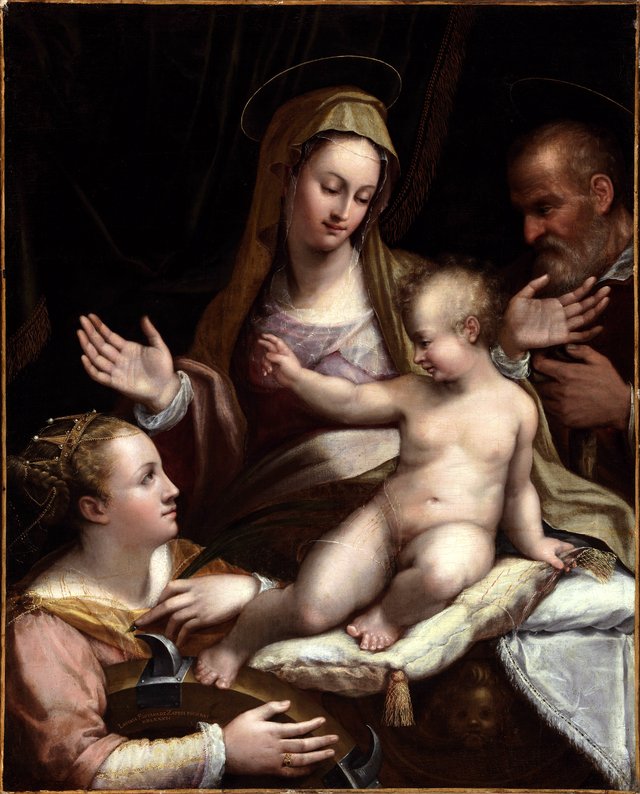 The Holy Family with Saint Catherine of Alexandria by Lavinia Fontana