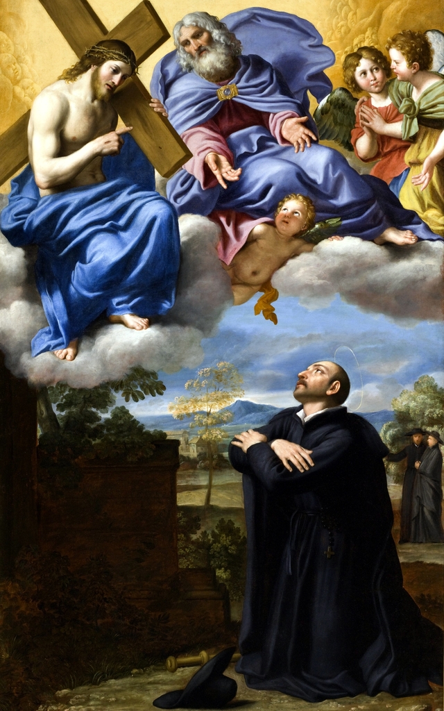 Saint Ignatius of Loyola's Vision of Christ and God the Father at La Storta by Domenichino