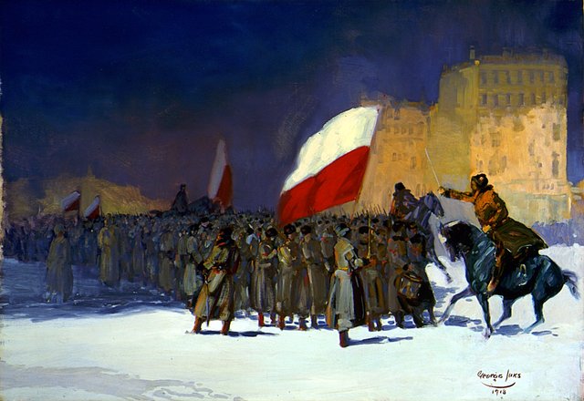 Czechoslovakian Army Entering Vladivostok, Siberia, in 1918 by George Luks