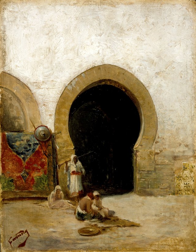 At the Gate of the Seraglio by Mariano Fortuny Marsal