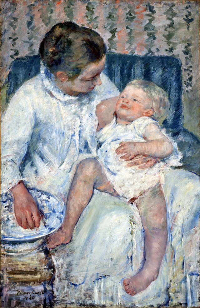 A Child's Bath by Mary Cassatt