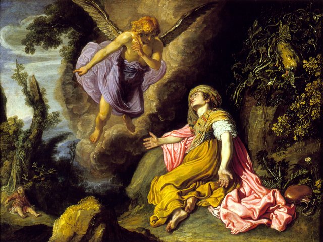 Hagar and the Angel by Pieter Lastman