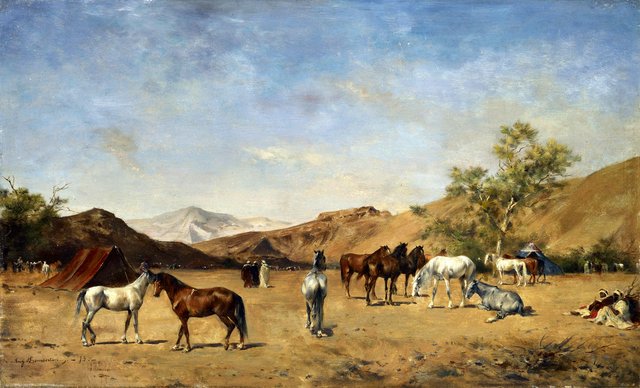 An Arabian Camp by Eugène Fromentin