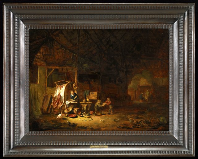 Interior of a Barn by Egbert van der Poel