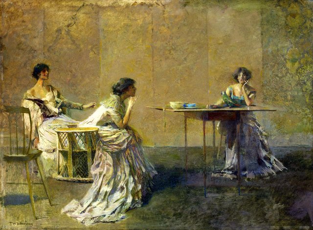 The Gossip by Thomas Dewing