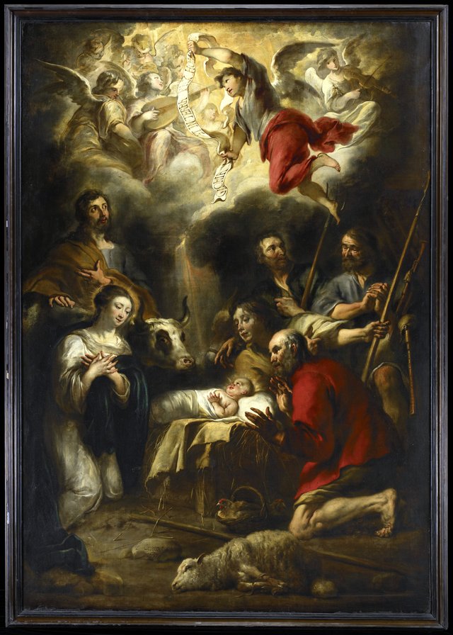 The Adoration of the Shepherds (1657) by Jan Cossiers
