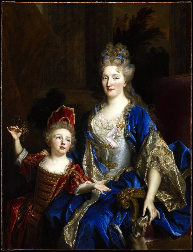 Portrait of Catherine Coustard, Marquise of Castelnau, Wife of Charles-Léonor Aubry with Her Son Léonor by Nicolas de Largillière