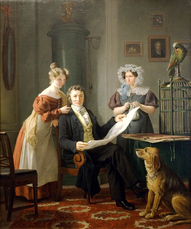 The Surgeon with Wife and Daughter by Martinus Rørbye