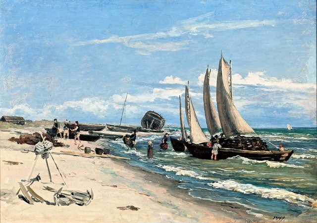 The Beach at Skagen Vesterby by Martinus Rørbye