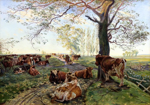 Malkeplads ved Dyrehavegård by Theodor Philipsen