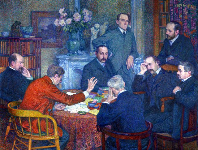A reading by Emile Verhaeren by Théo van Rysselberghe