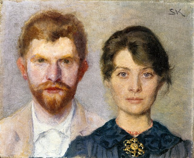 Double-portrait of Marie and P.S. Krøyer by Peder Severin Krøyer