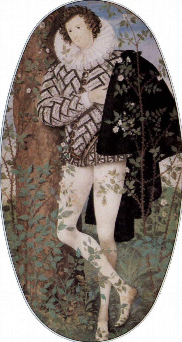 Young Man Among Roses by Nicholas Hilliard
