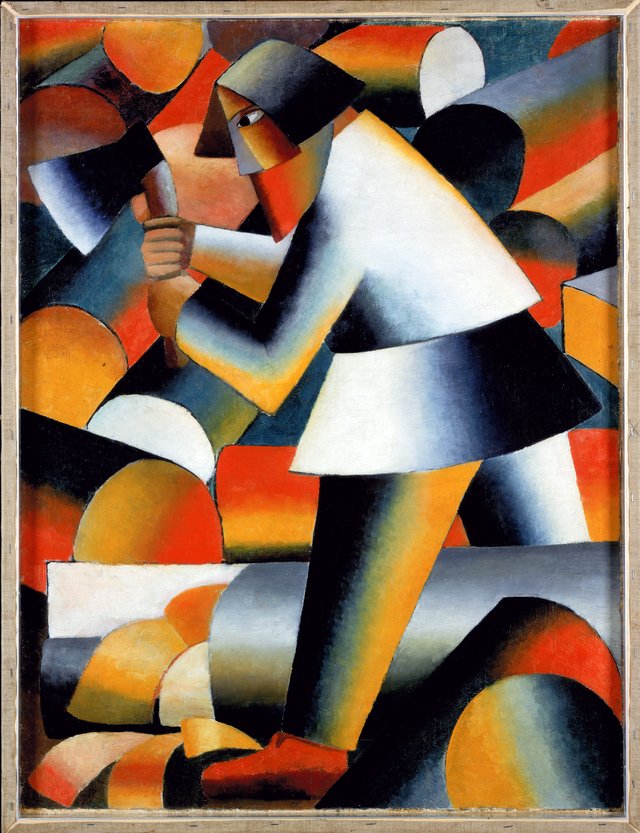 The Woodcutter by Kazimir Malevich