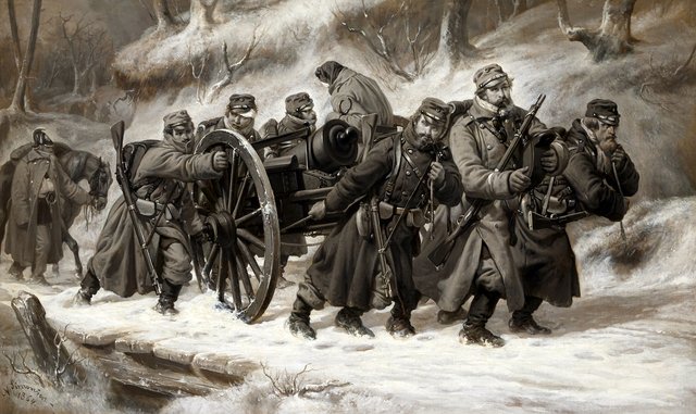 Tilbagetoget fra Dannevirke 1864 by Niels Simonsen
