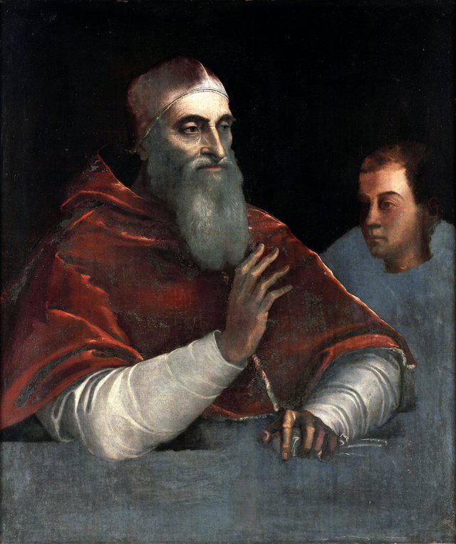 Pope Paul III with a Nephew by Sebastiano del Piombo