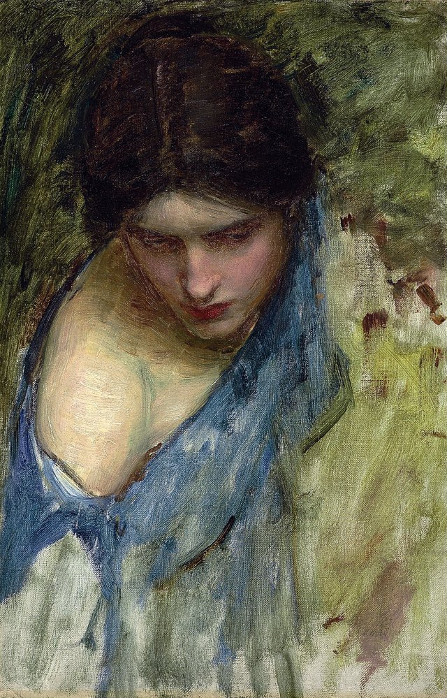 Nymph (sketch for the Nymphs finding the head of Orpheus) by John William Waterhouse