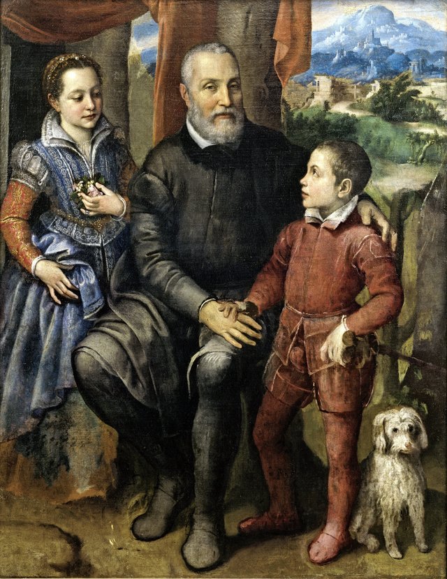 Portrait Group with the Artist’s Father, Brother and Sister by Sofonisba Anguissola