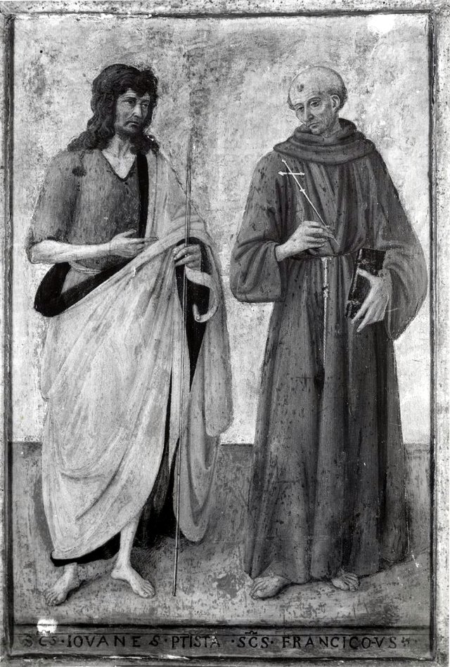 St. John the Baptist and St. Francis of Assisi by Cosimo Rosselli