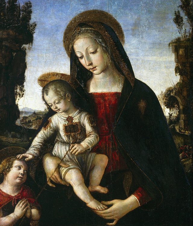 Madonna and Child with St. John the Baptist by Pinturicchio