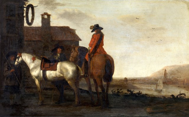 Stopping Place for Horsemen and Horses by Abraham van Calraet