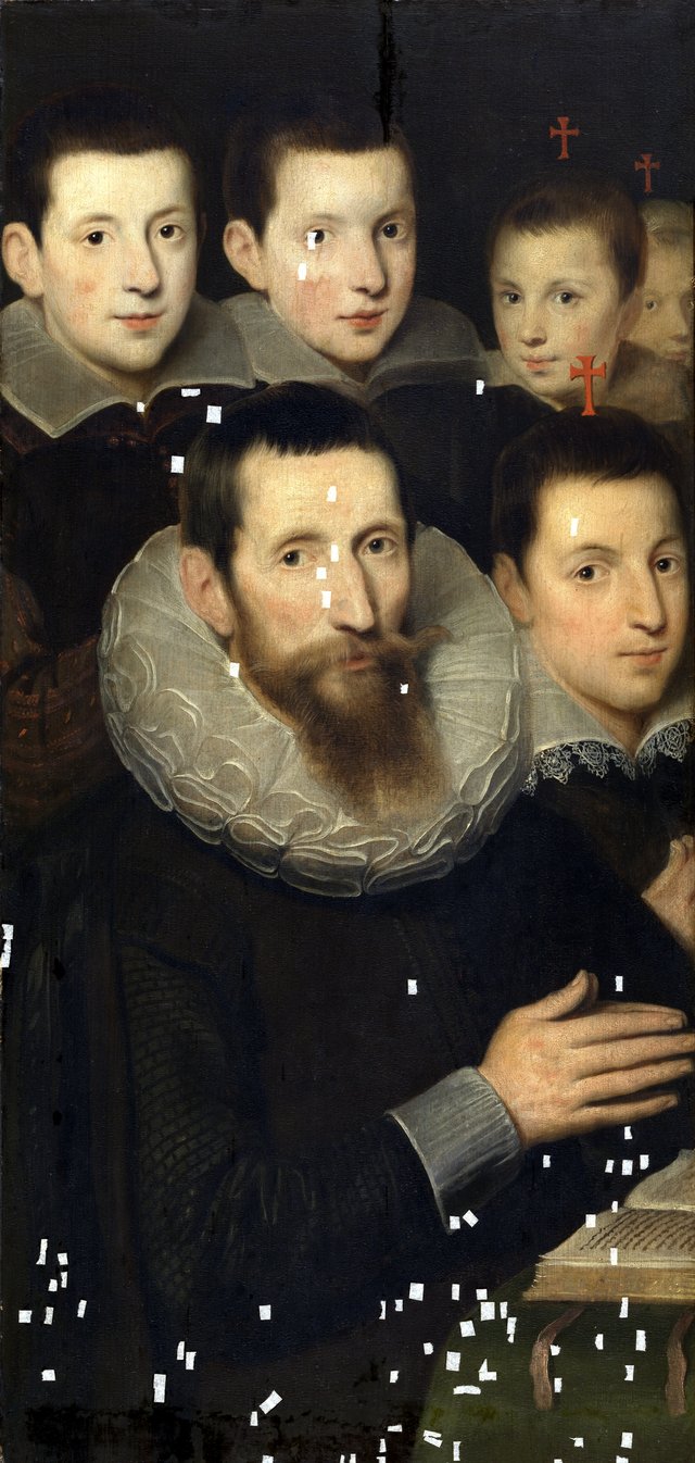 Donor man with five sons by Cornelis de Vos