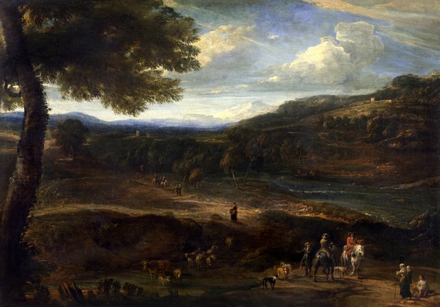Landschap by Cornelis Huysmans
