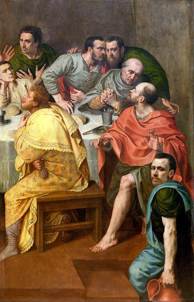 The Last Supper by Adriaen Thomasz. Key