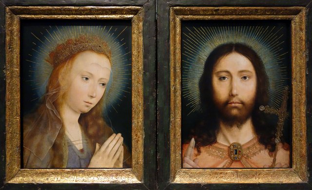 Christ Salvator Mundi and Mary at Prayer by Quinten Metsys