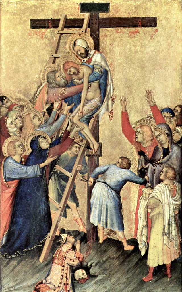 Descent from the Cross by Simone Martini