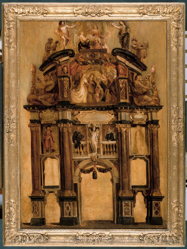 Sketch of the back of the triumphal arch of Philip IV by Theodoor van Thulden