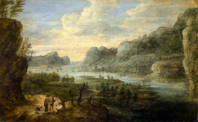 Landscape with Sunset by Lucas van Uden