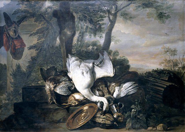 Still Life with Dead Swan by Adriaen van Utrecht