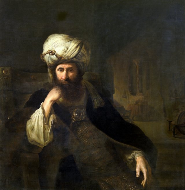 Portrait of a Man in Eastern Attire by Christian Wilhelm Ernst Dietrich