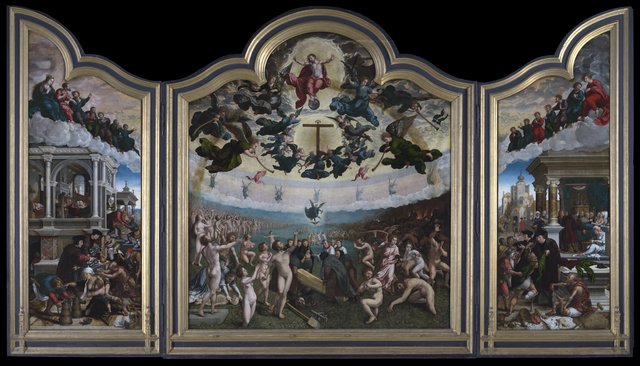 Last Judgement and the seven Acts of Mercy by Bernard van Orley