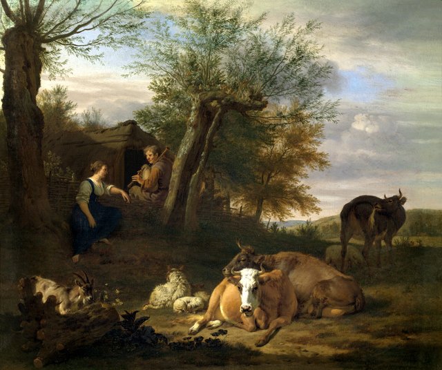 Bagpiper by Adriaen van de Velde