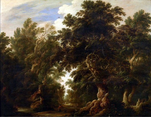Landscape with a deer hunt by Alexander Keirincx