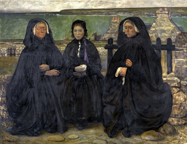 Breton Women in Mourning by Charles Cottet
