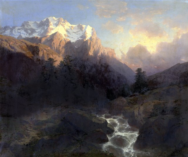 The Wetterhorn by Alexandre Calame